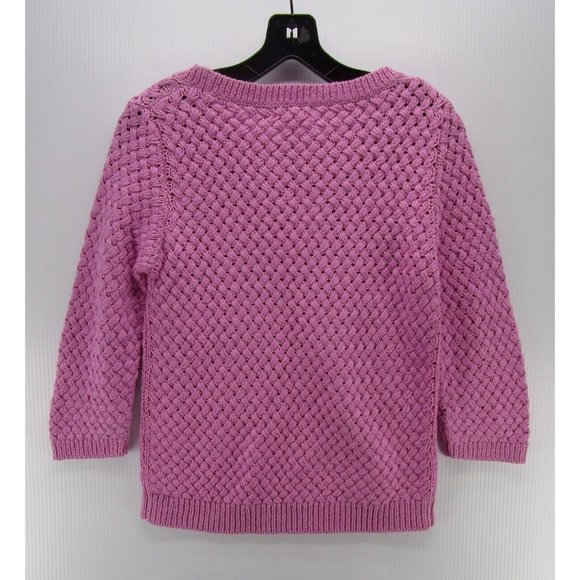 Lands End Sweater Small Pullover Woven knit Breathable Preppy - Picture 6 of 10